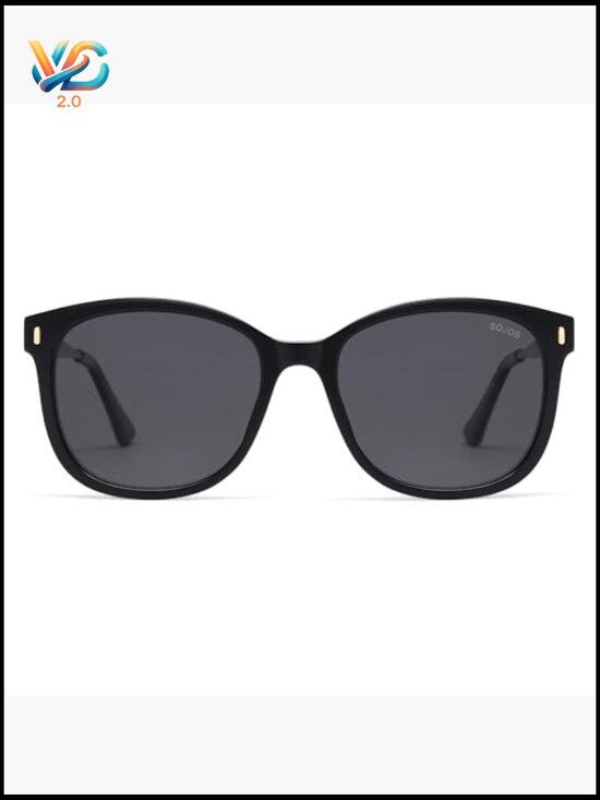 Classic Square Polarized Sunglasses Oversized Retro UV Protection Shade main image 6